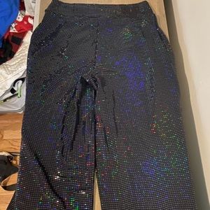NEW black disco shimmery bell bottom pants from Nordstrom! 🪩